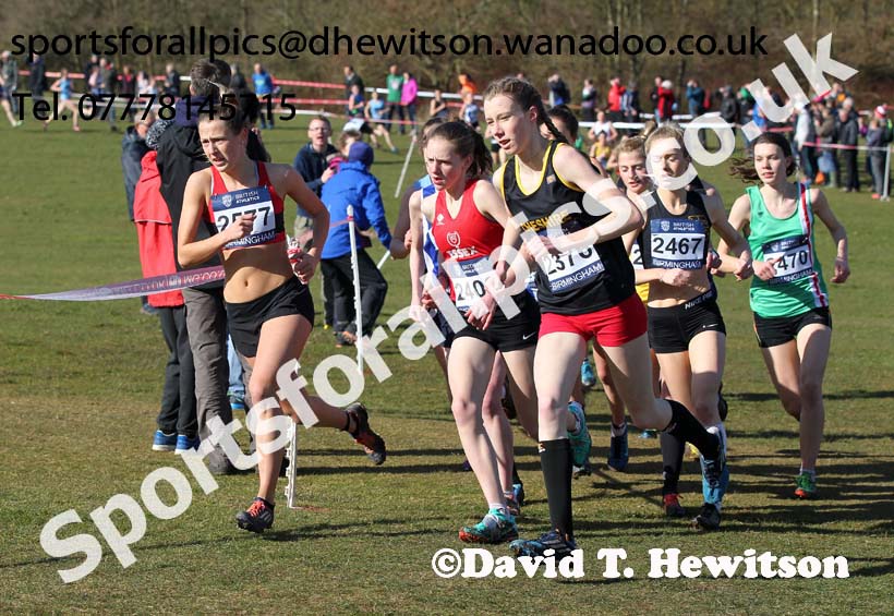 Womens under-20s Inter Counties Cross Country,  Cofton Park, Birmingham. Photo: David T. Hewitson/Sports for All Pics